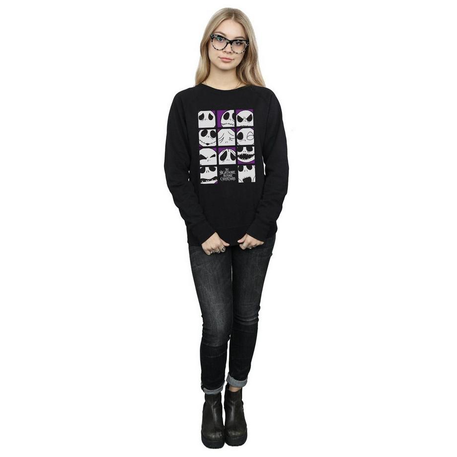 Disney Nightmare Before Christmas Many Faces Of Jack Sweatshirt  