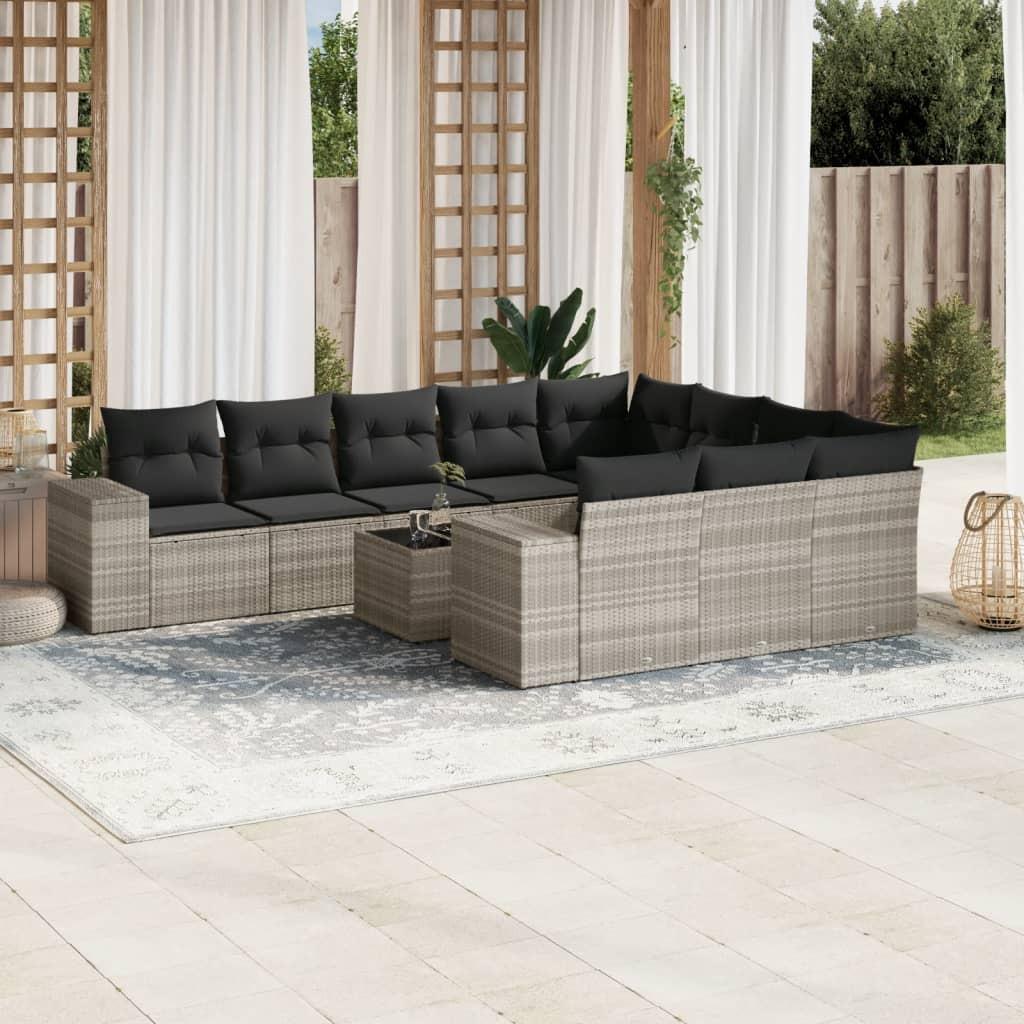 VidaXL set divano da giardino Polirattan  