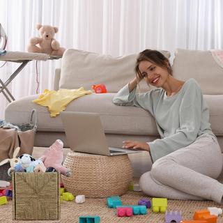 B2X Quadratischer Aufbewahrungskorb aus Seetang  