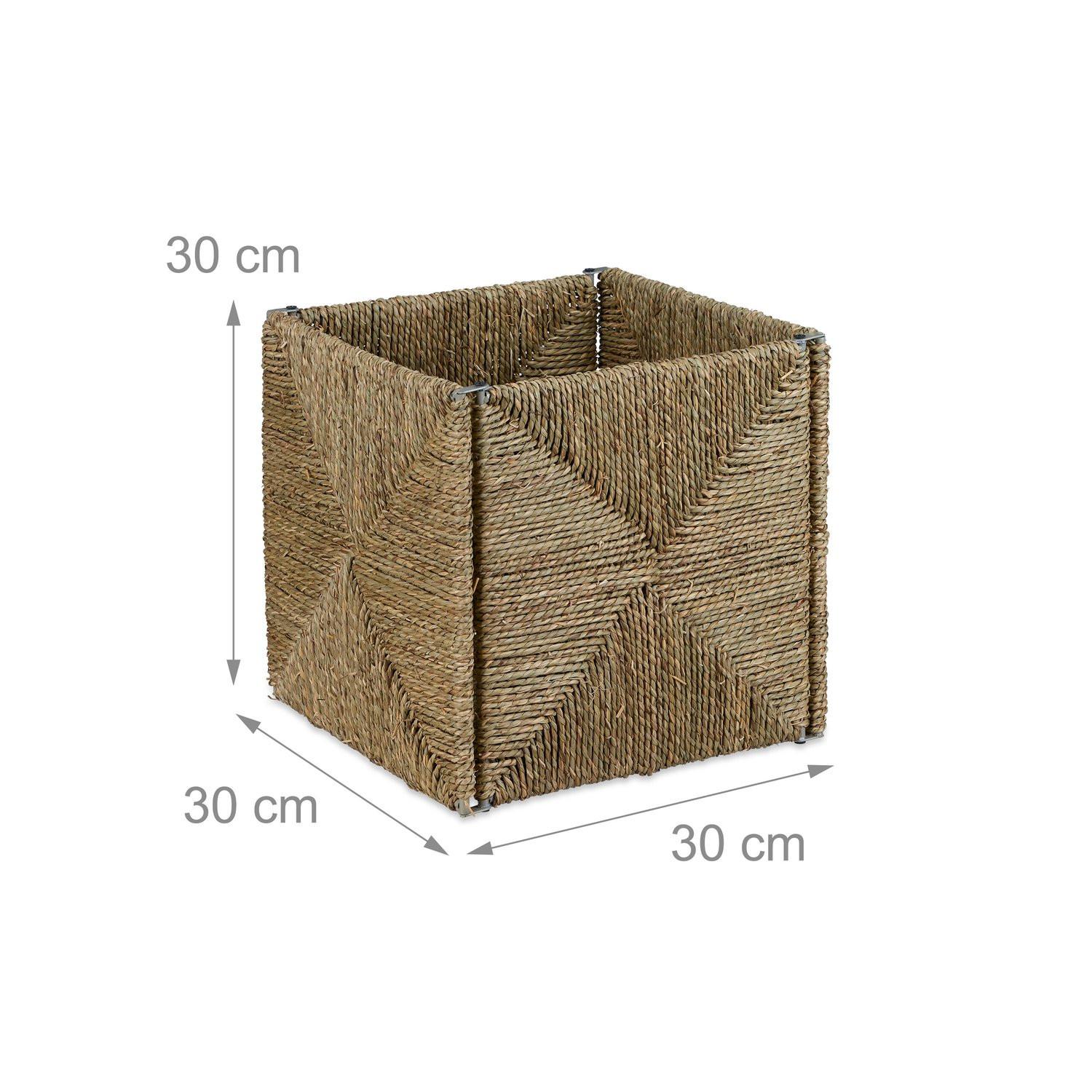 B2X Quadratischer Aufbewahrungskorb aus Seetang  