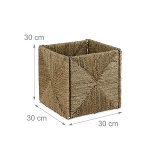 B2X Quadratischer Aufbewahrungskorb aus Seetang  