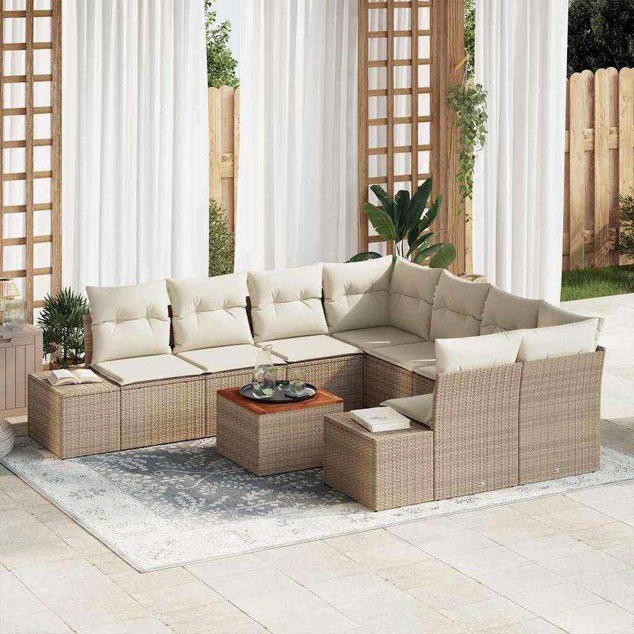 VidaXL Outdoor sofa set poly-rattan  