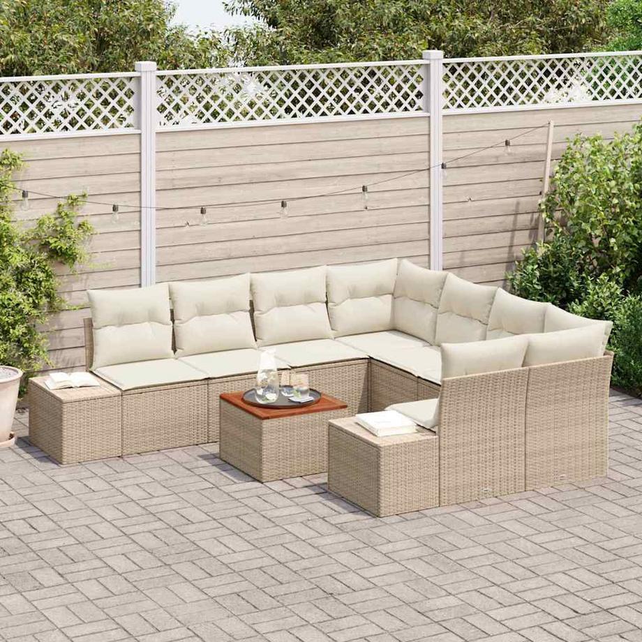 VidaXL Outdoor sofa set poly-rattan  