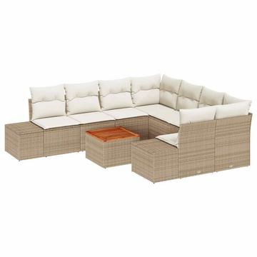 Outdoor sofa set poly-rattan
