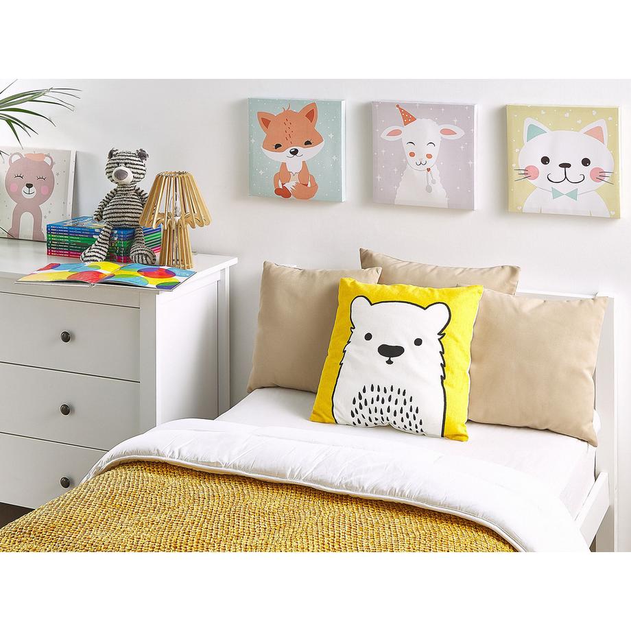 Beliani Cuscino decorativo en Cotone Moderno WARANASI  