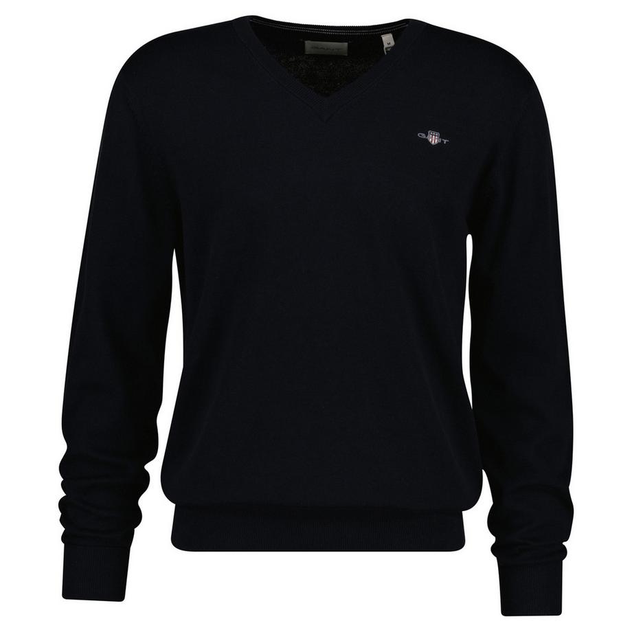 Pull en tricot  Confortable à porter-CLASSIC COTTON V-NECK