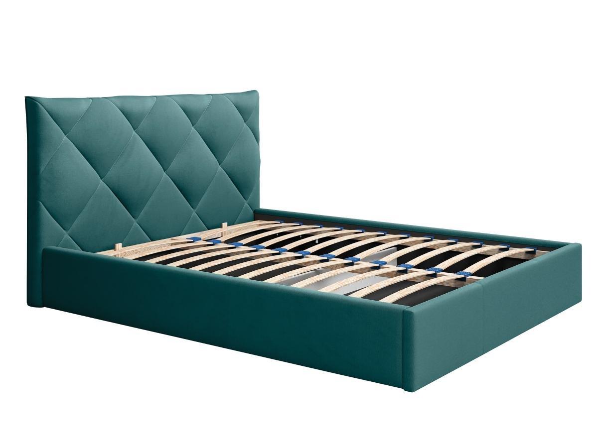 PASCAL MORABITO Bett mit Bettkasten - 160 x 200 cm - Samt - Blau - STARI von Pascal Morabito von Pascal Morabito  
