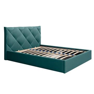 Bett mit Bettkasten - 160 x 200 cm - Samt - Blau - STARI von Pascal Morabito von Pascal Morabito