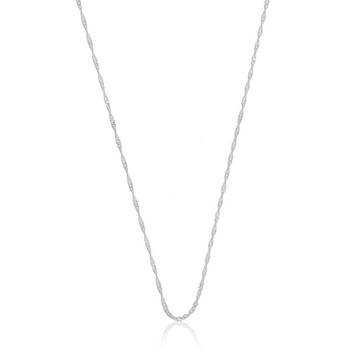 Collier Singapour or blanc 750, 1,2mm, 40cm