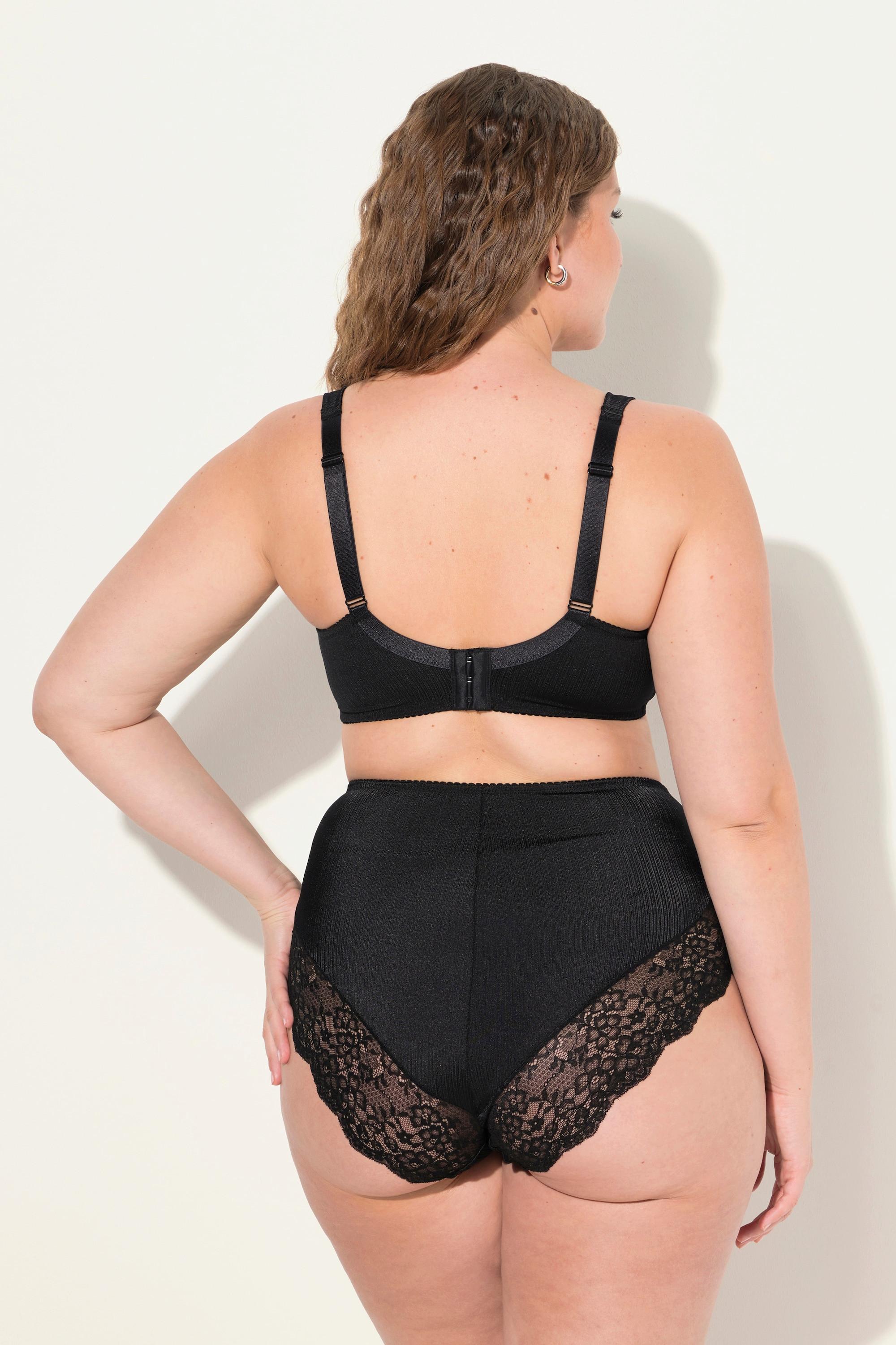 Ulla Popken Bügel-BH ohne Softcups Satin Spitze  