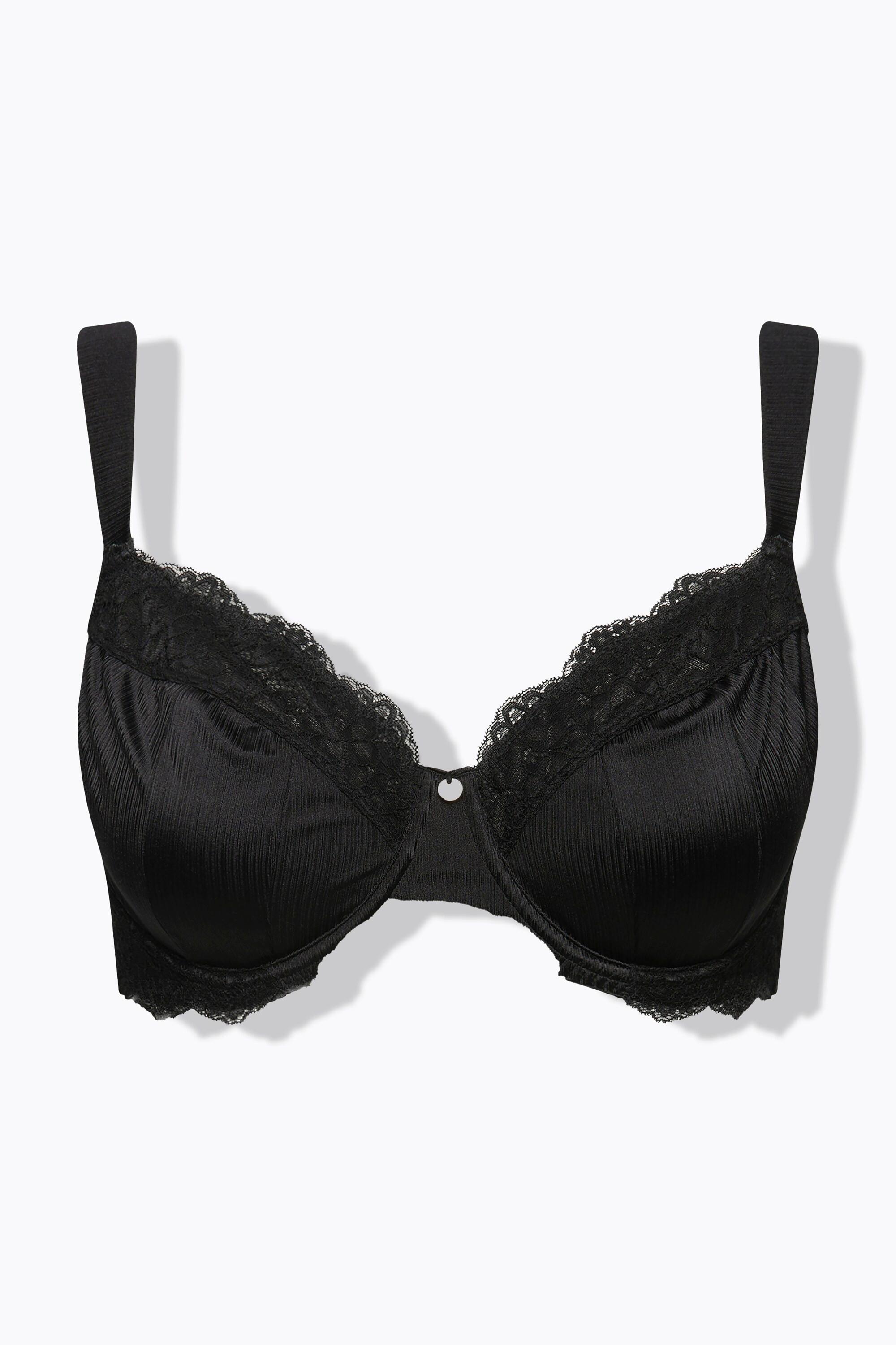 Ulla Popken Bügel-BH ohne Softcups Satin Spitze  