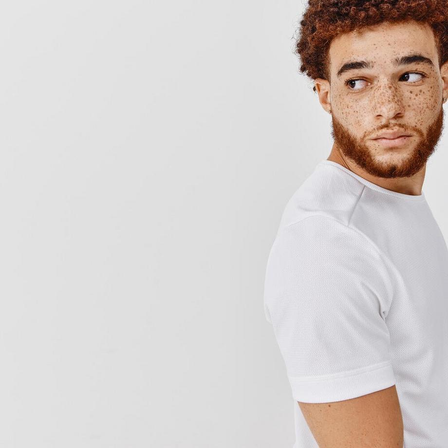 KALENJI  Laufshirt kurzarm atmungsaktiv Dry Herren weiss 