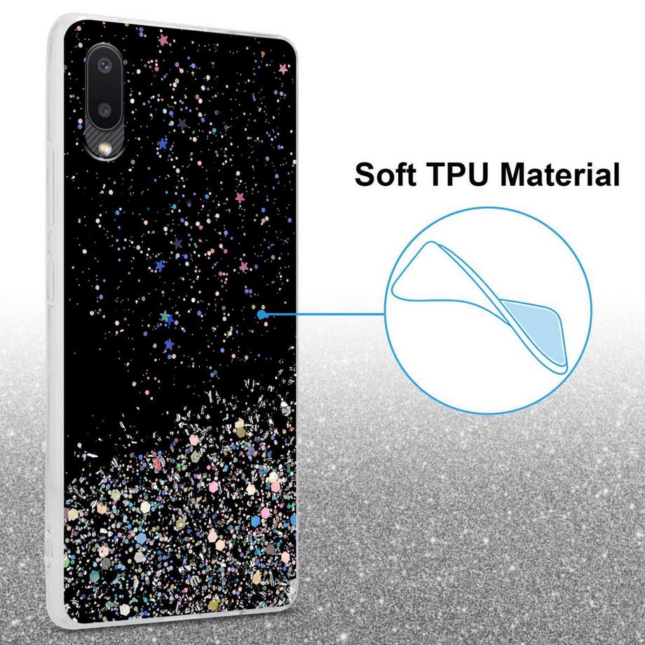 Cadorabo  Hülle für Samsung Galaxy A02 / M02 mit Glitzer Design 
