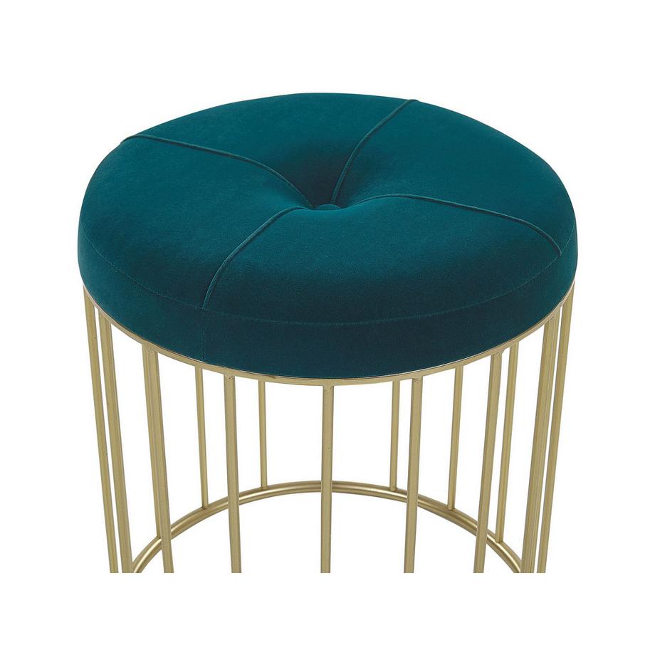 Beliani Set mit 2 Hockern aus Samtstoff Glamourös LUBBOCK  