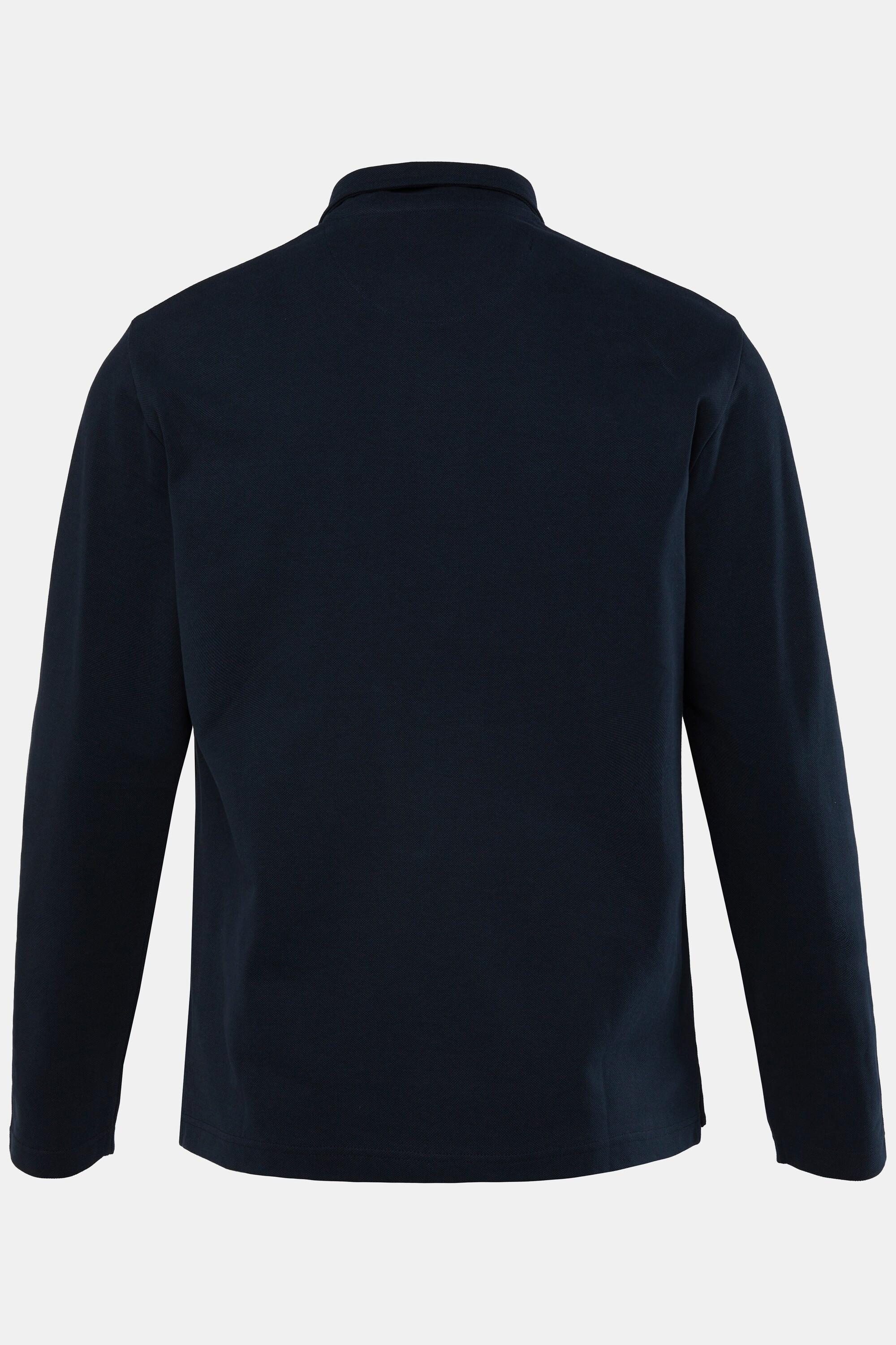 JP1880 Polo à manches longues en piqué avec poches poitrine  