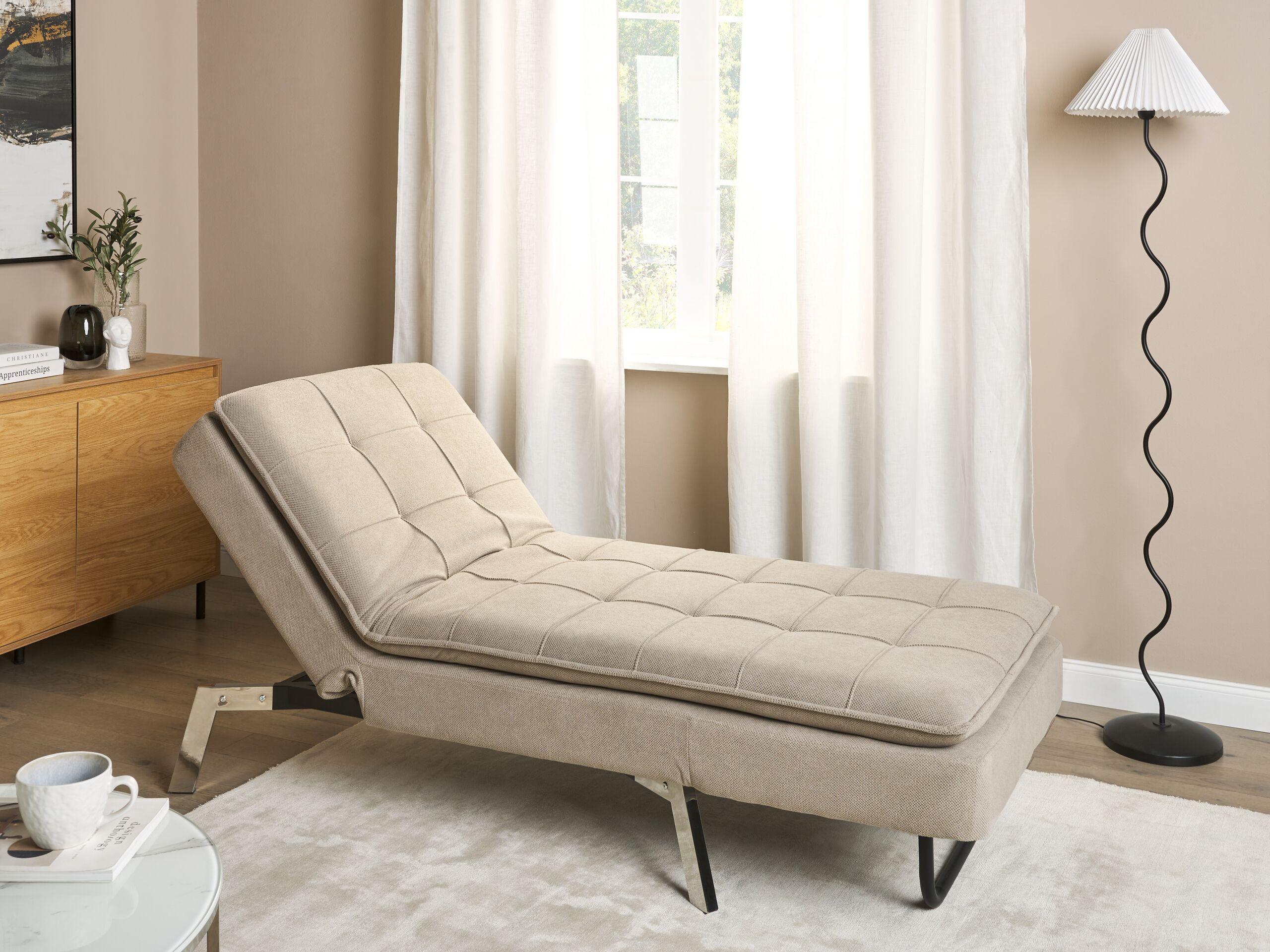 Beliani Chaiselongue aus Polyester Modern LOIRET  