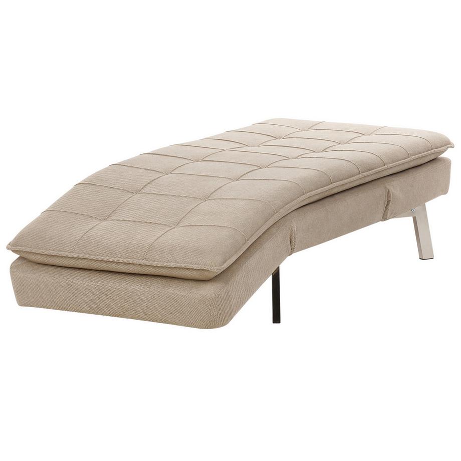 Beliani Chaiselongue aus Stoff Minimalistisch LOIRET  