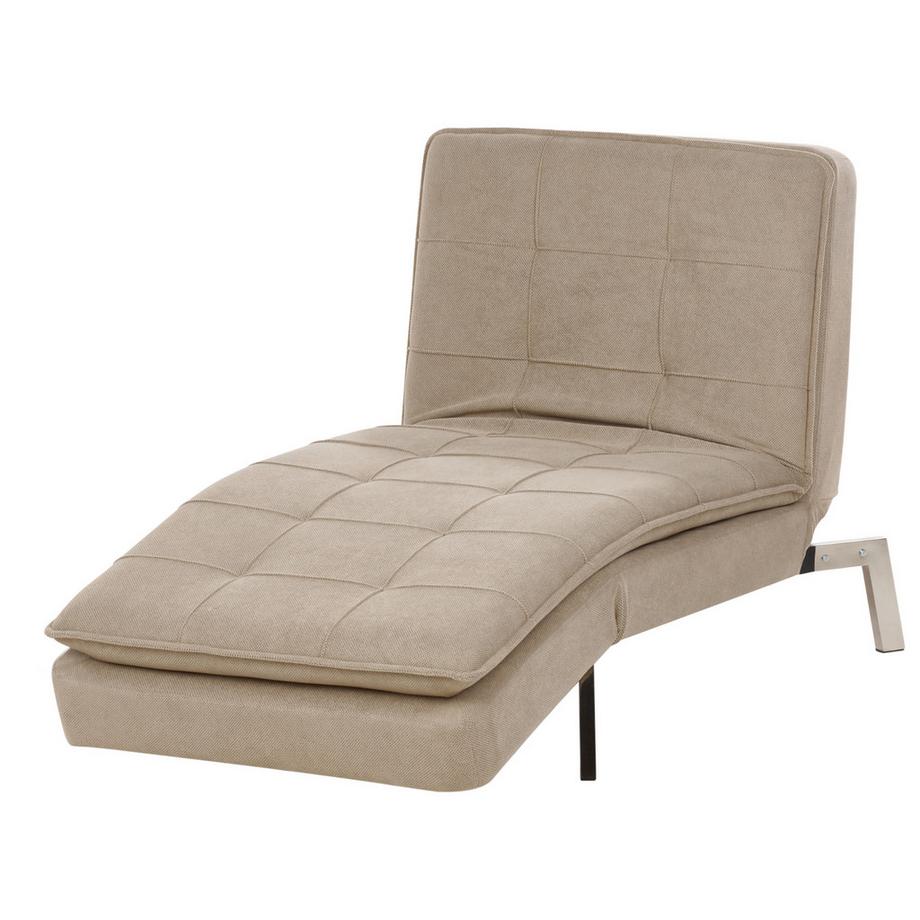 Beliani Chaiselongue aus Stoff Minimalistisch LOIRET  