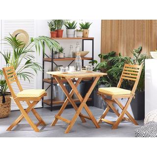 Beliani Bistro Set aus Akazienholz Klassisch FIJI  