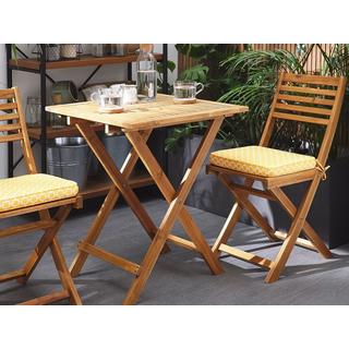 Beliani Bistro Set aus Akazienholz Klassisch FIJI  