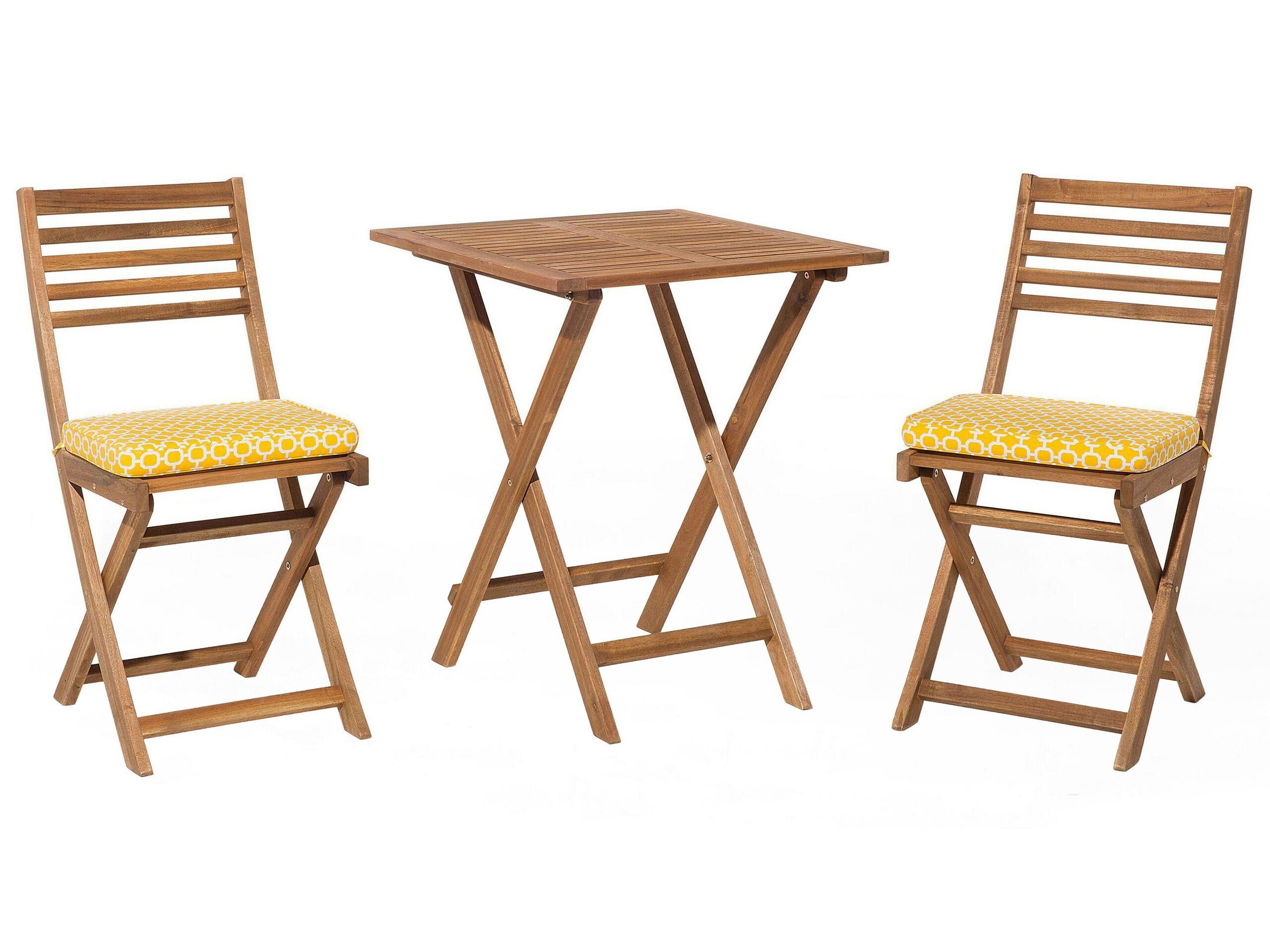 Beliani Bistro Set aus Akazienholz Klassisch FIJI  