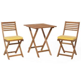 Beliani Bistro Set aus Akazienholz Klassisch FIJI  