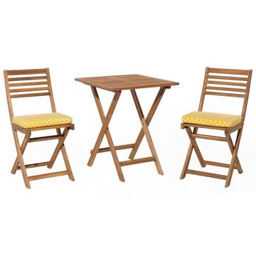 Set di tavolino e sedie en Legno d'acacia Classico FIJI