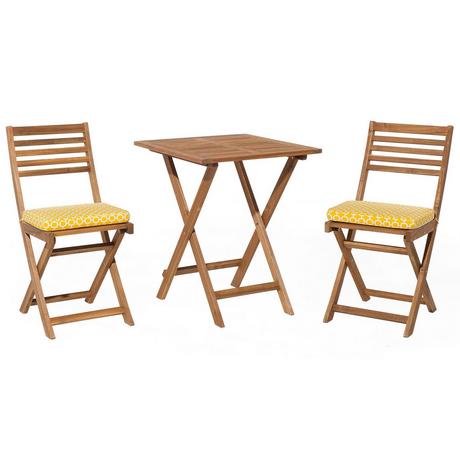 Beliani Bistro Set aus Akazienholz Klassisch FIJI  