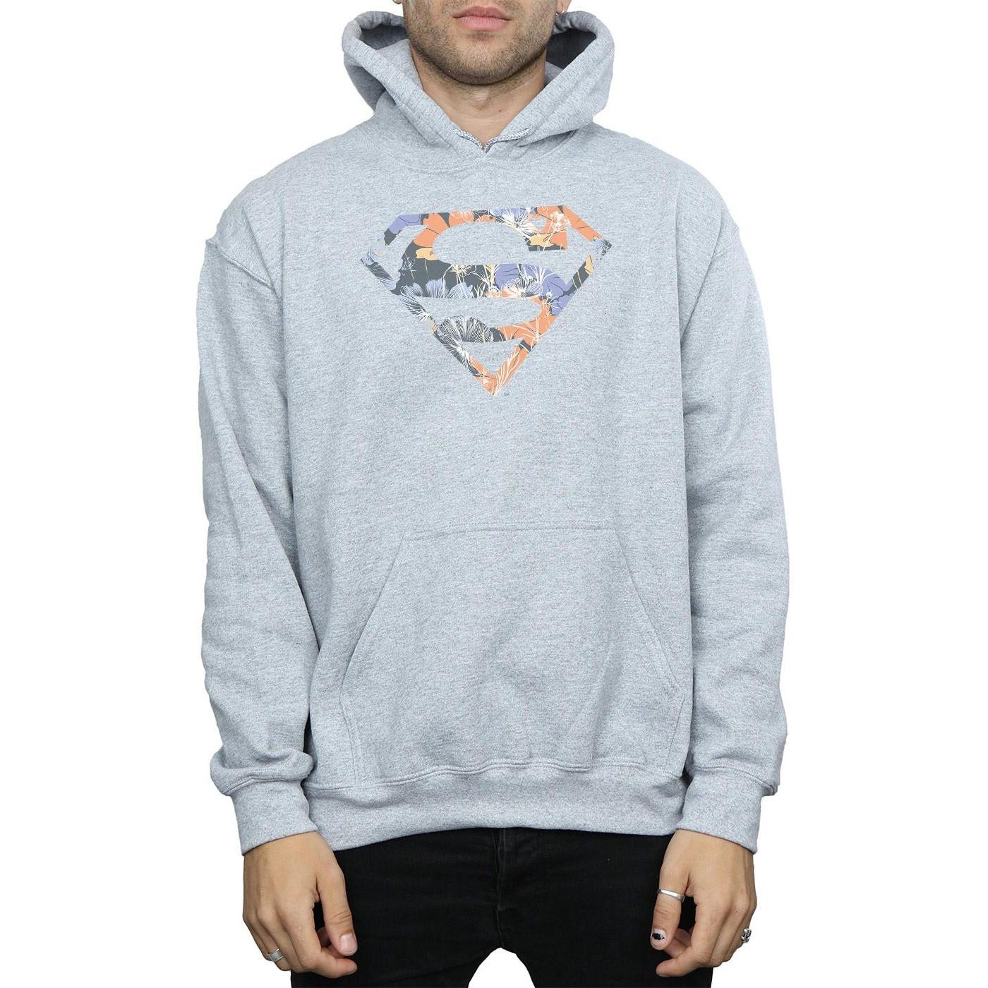 DC COMICS Superman Floral Logo Kapuzenpullover  