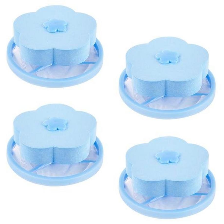 Northio  4x Haarfänger für Waschmaschine - Blau 