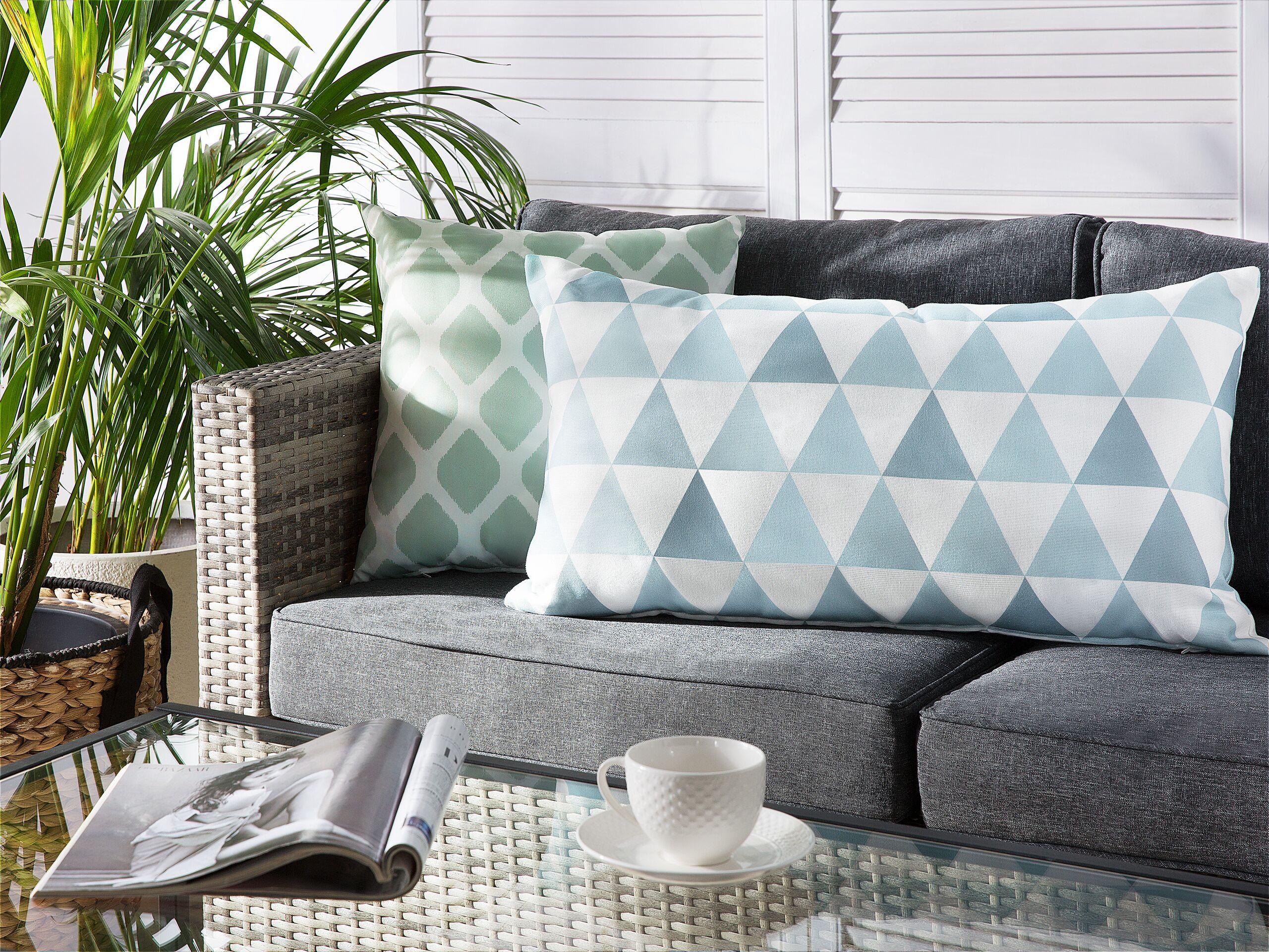 Beliani Gartenkissen 2er Set aus Polyester Modern TRIFOS  