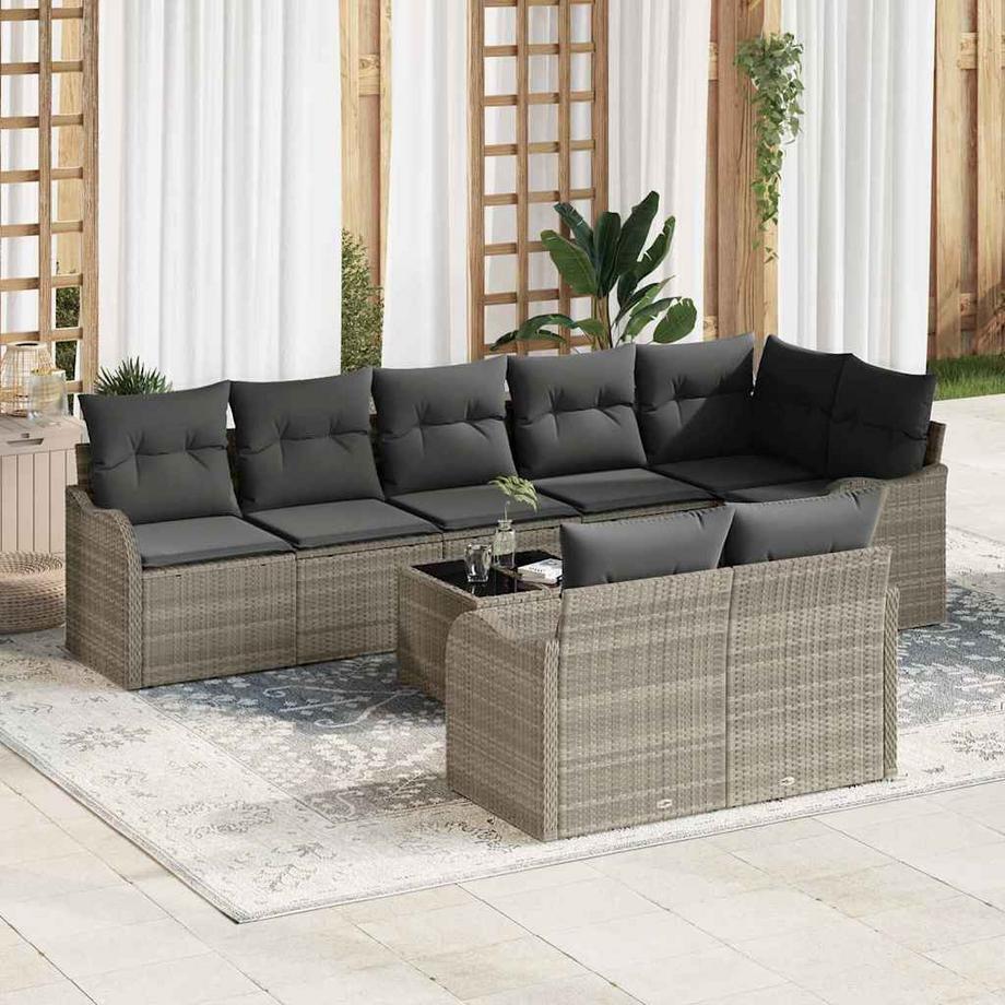VidaXL Ensemble de canapé de jardin poly rattan  