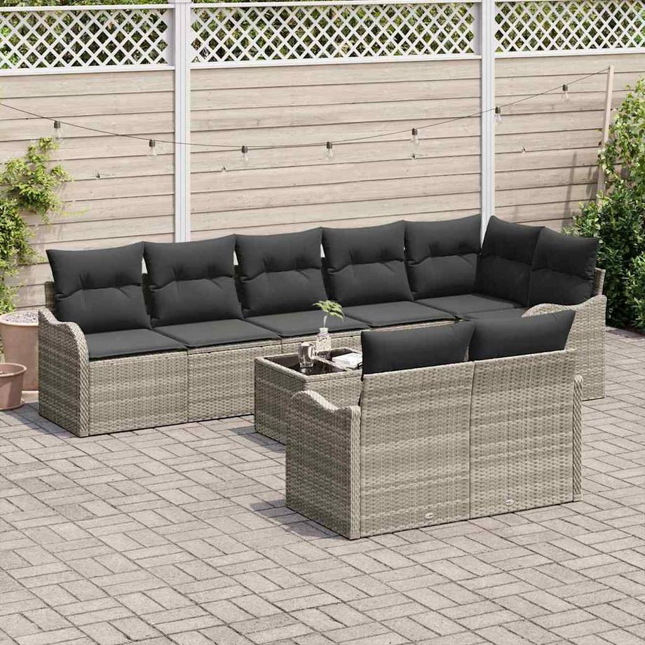 VidaXL Ensemble de canapé de jardin poly rattan  
