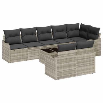 Gartensofa-set poly-rattan