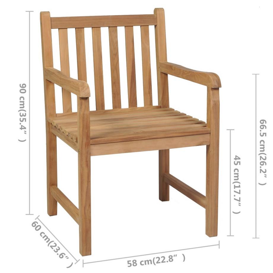VidaXL Chaise de jardin bois  