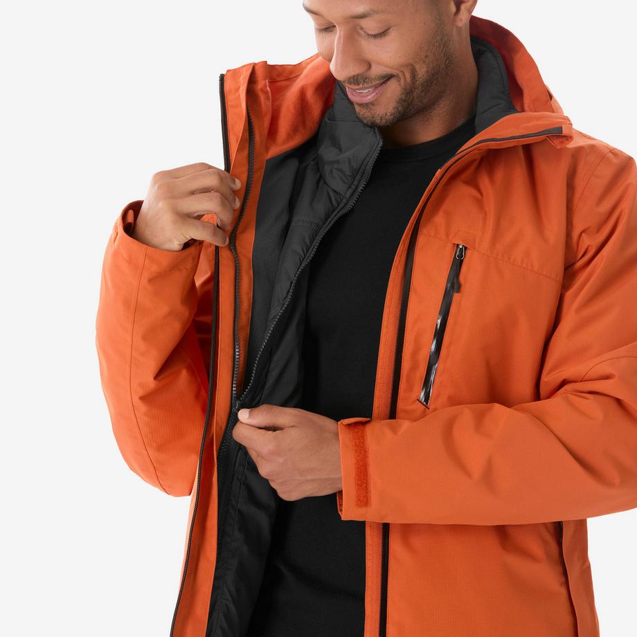 QUECHUA Veste 3en1 imperméable Travel 500 jusqu'à -10°C Homme  