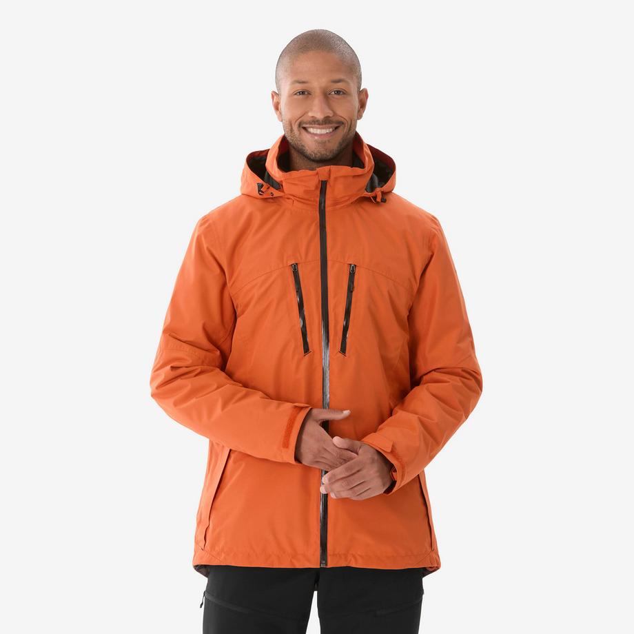 Veste 3en1 de randonnée -10°C imperméable homme, MH500 orange