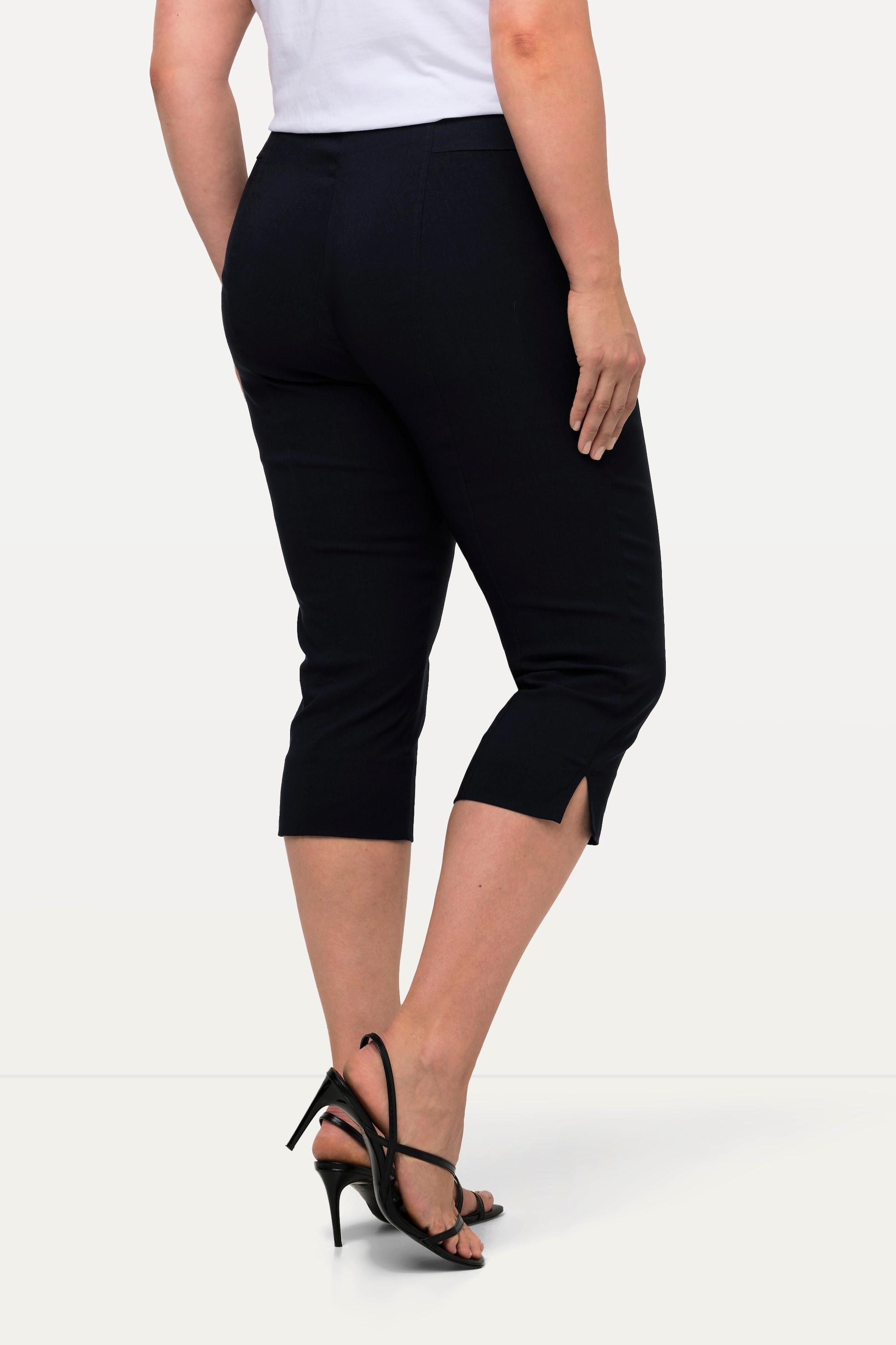 Ulla Popken Pantaloni Capri Bengaline Elasticizzati Vita Elastica  