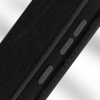 Avizar  Étui Cuir véritable Samsung S21 FE Noir 