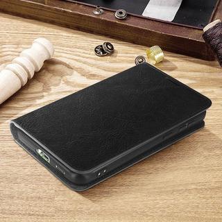 Avizar  Étui Cuir véritable Samsung S21 FE Noir 