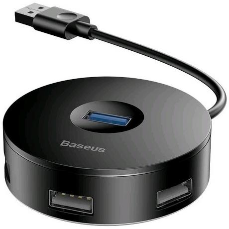 Baseus  CAHUB-F01 - Reduktion Hub 4in1 USB to USB 3.0 + 3x USB 2.0 15cm, Schwarz 