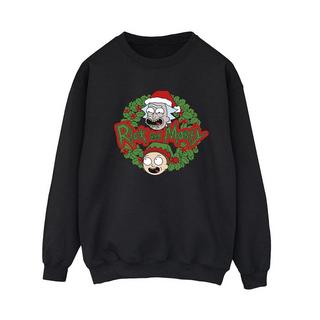 Rick And Morty Rick and Morty Sweatshirt Couronne de Noël  