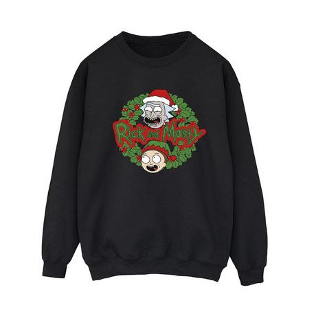 Rick And Morty Rick and Morty Sweatshirt Couronne de Noël  