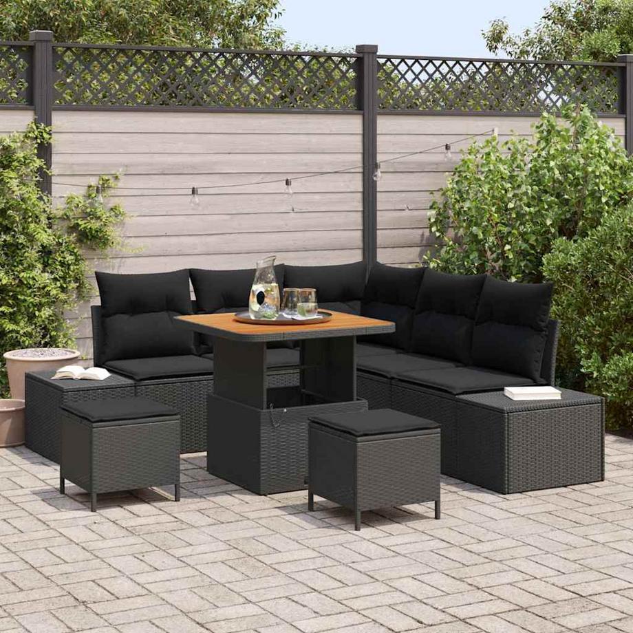 VidaXL Mobilier de jardin poly rattan  