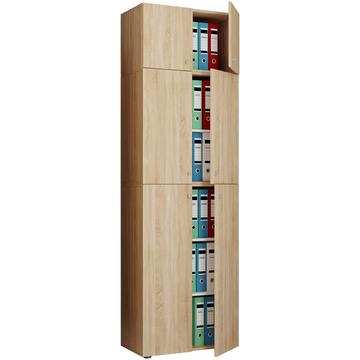 XXL Holz Büroschrank Aktenschrank Bücher Büromöbel Ordner Schrank Lona 5fach A