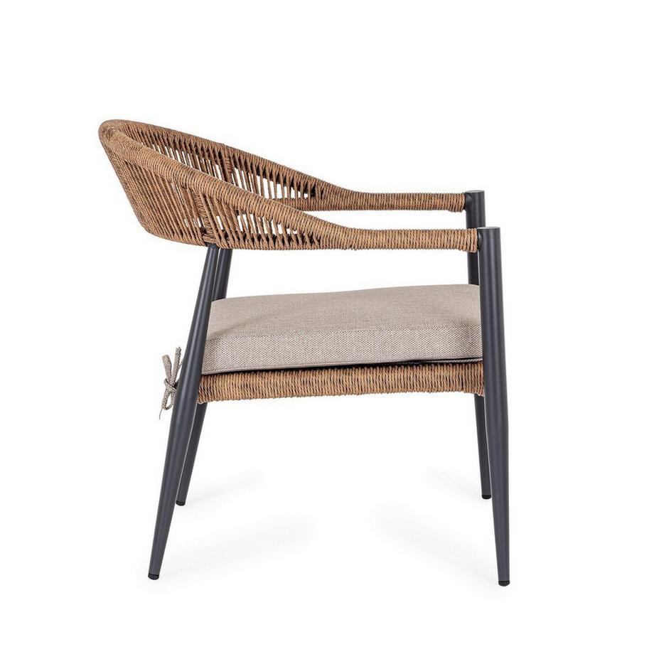 mutoni lifestyle Gartensessel Jandia anthrazit-natur  