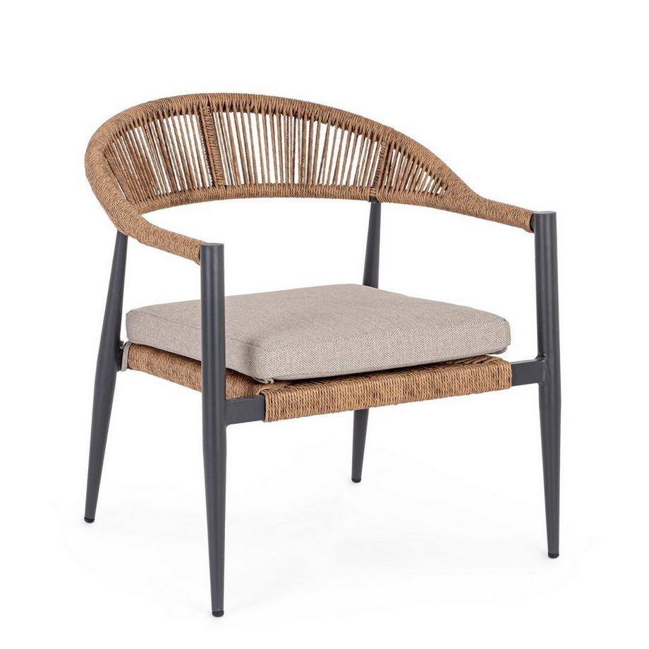 mutoni lifestyle Gartensessel Jandia anthrazit-natur  