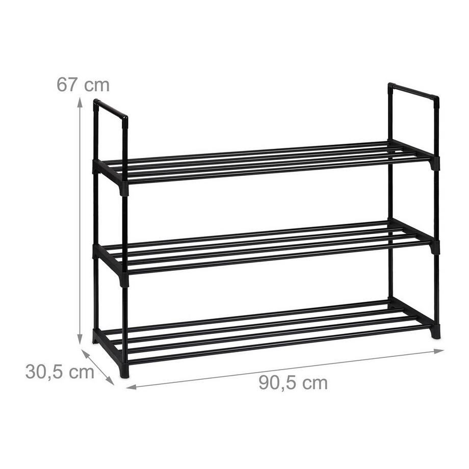B2X Scaffale per scarpe nero  