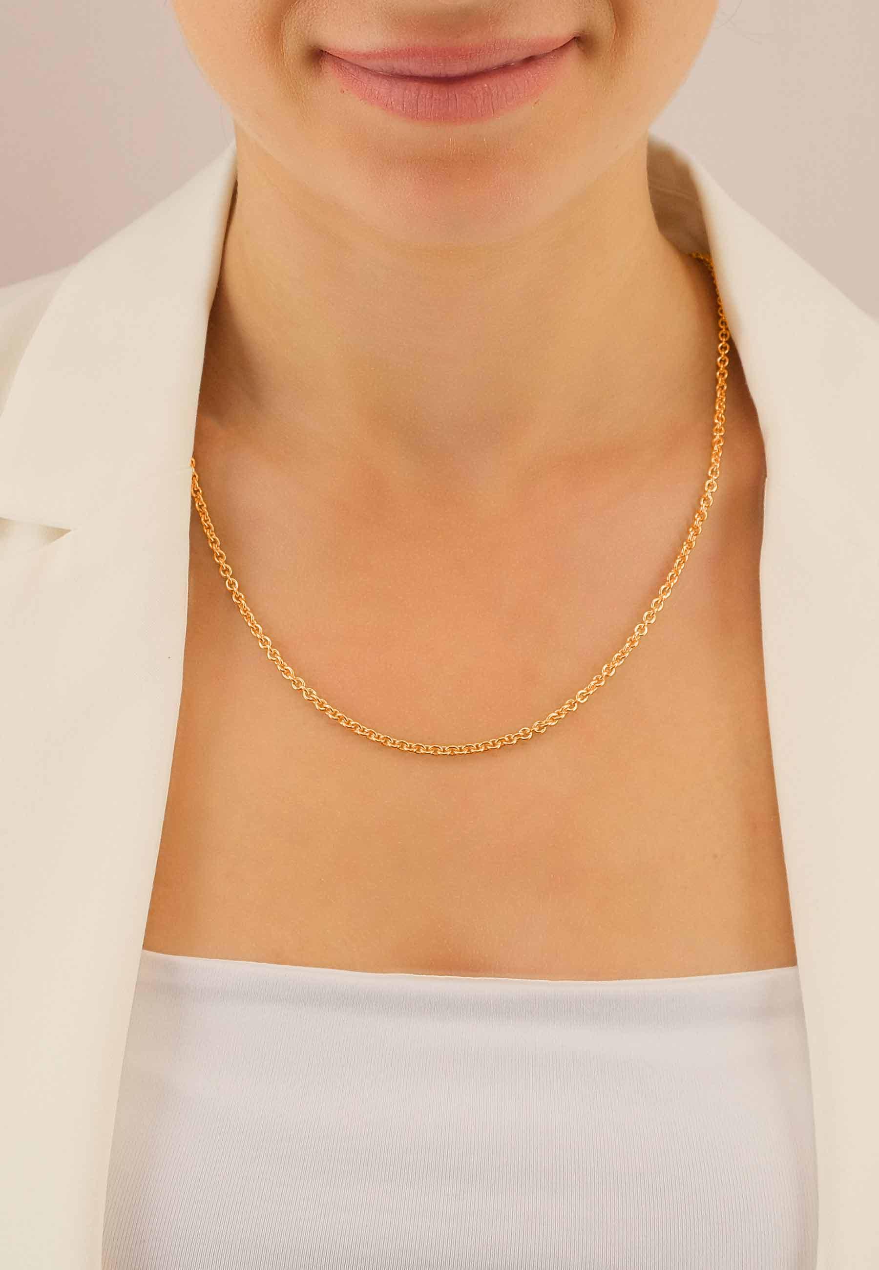 MUAU Schmuck  Collier Rundanker Rotgold 750, 3.05mm, 45cm 