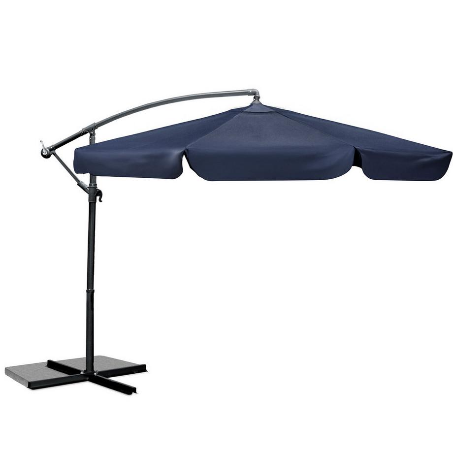 B2X Ombrellone da giardino pieghevole 6 segmenti 350 cm con copertura Plonos PL-880  